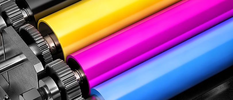 News_Printing-Ink CMYK ink rollers